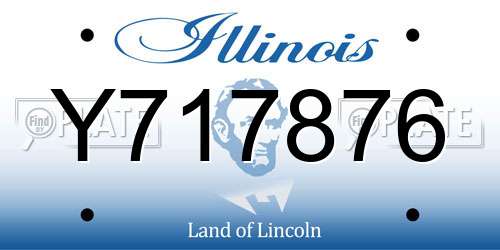 Y717876 Illinois License Plate