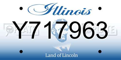 Y717963 Illinois License Plate