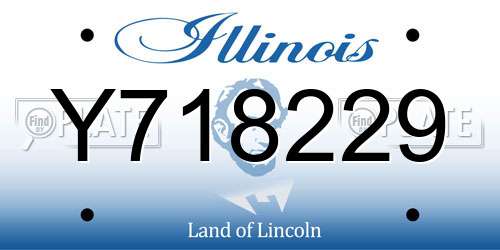 Y718229 Illinois License Plate