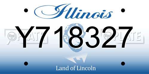 Y718327 Illinois License Plate