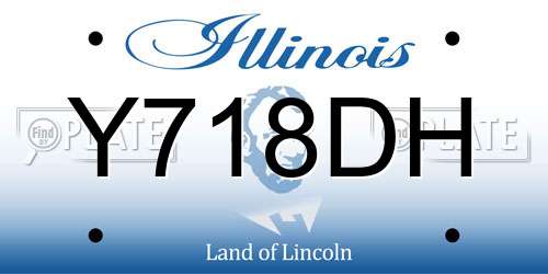 Y718DH Illinois License Plate