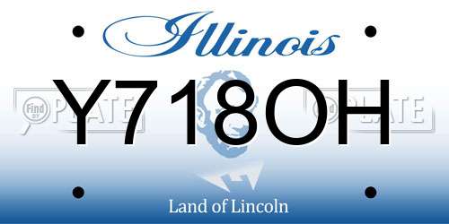 Y718OH Illinois License Plate