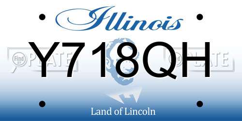 Y718QH Illinois License Plate
