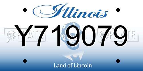 Y719079 Illinois License Plate