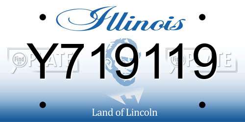 Y719119 Illinois License Plate