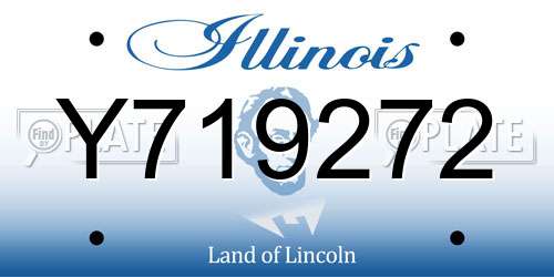 Y719272 Illinois License Plate