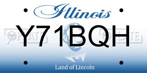 Y71BQH Illinois License Plate