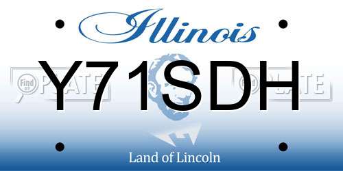 Y71SDH Illinois License Plate