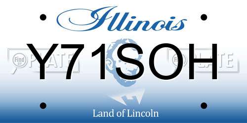 Y71SOH Illinois License Plate