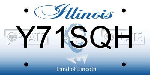 Y71SQH Illinois License Plate