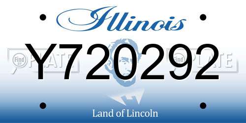 Y720292 Illinois License Plate