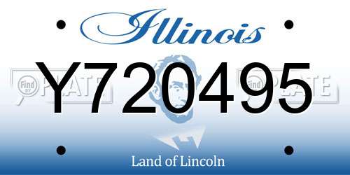 Y720495 Illinois License Plate