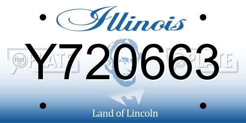 Y720663 Illinois License Plate