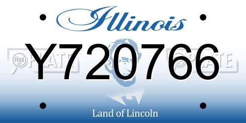 Y720766 Illinois License Plate