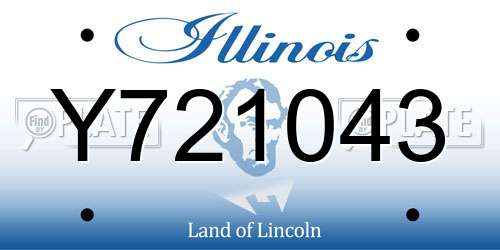 Y721043 Illinois License Plate