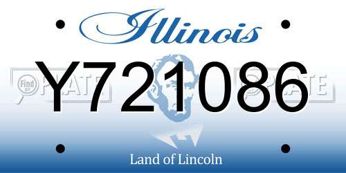 Y721086 Illinois License Plate