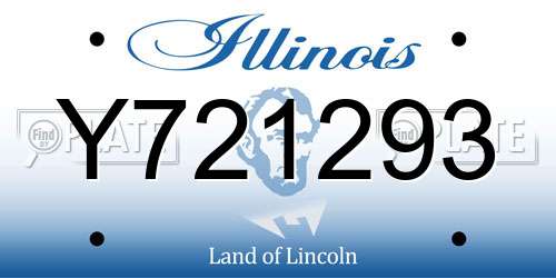 Y721293 Illinois License Plate