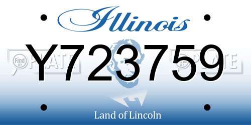 Y723759 Illinois License Plate