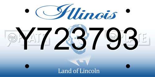 Y723793 Illinois License Plate