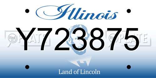 Y723875 Illinois License Plate
