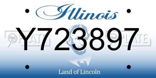 Y723897 Illinois License Plate