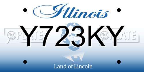 Y723KY Illinois License Plate