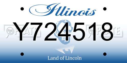Y724518 Illinois License Plate