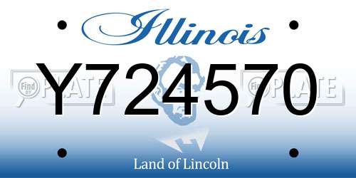 Y724570 Illinois License Plate