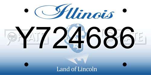 Y724686 Illinois License Plate