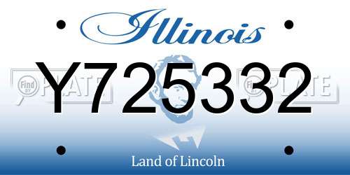 Y725332 Illinois License Plate