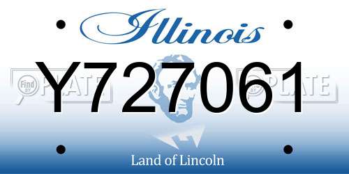 Y727061 Illinois License Plate