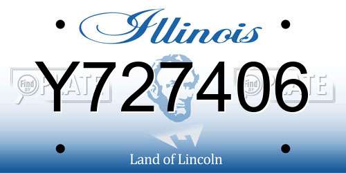 Y727406 Illinois License Plate