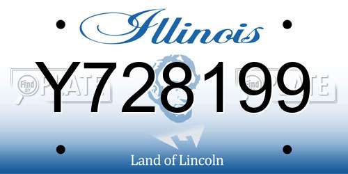 Y728199 Illinois License Plate
