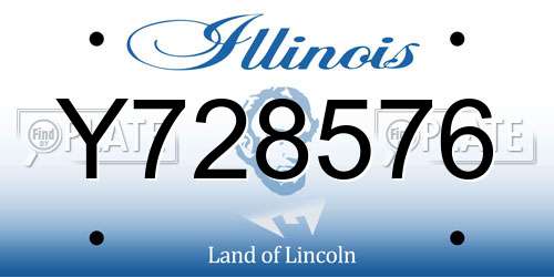 Y728576 Illinois License Plate