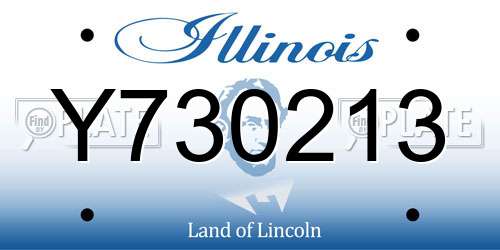 Y730213 Illinois License Plate
