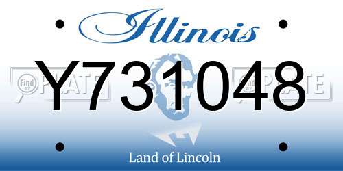 Y731048 Illinois License Plate