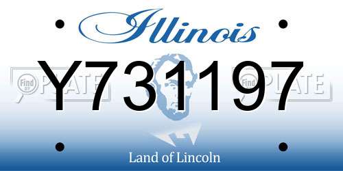 Y731197 Illinois License Plate