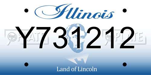 Y731212 Illinois License Plate