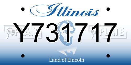 Y731717 Illinois License Plate