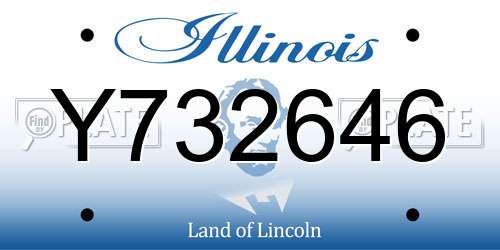 Y732646 Illinois License Plate