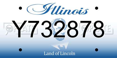 Y732878 Illinois License Plate