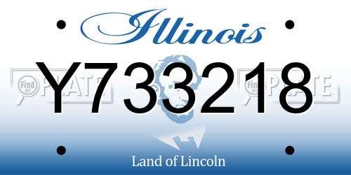 Y733218 Illinois License Plate