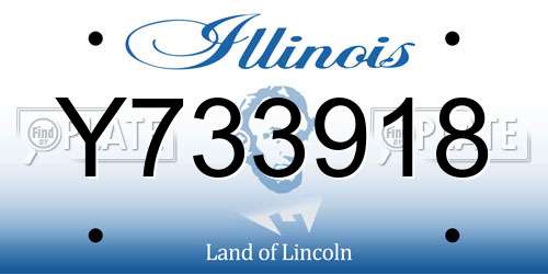 Y733918 Illinois License Plate