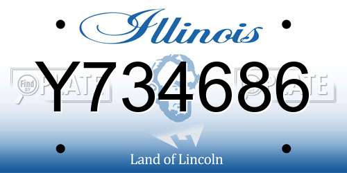Y734686 Illinois License Plate