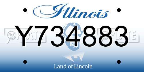 Y734883 Illinois License Plate