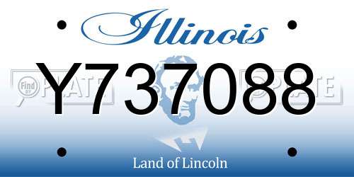 Y737088 Illinois License Plate