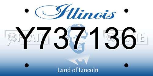 Y737136 Illinois License Plate