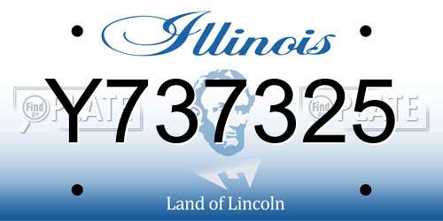 Y737325 Illinois License Plate