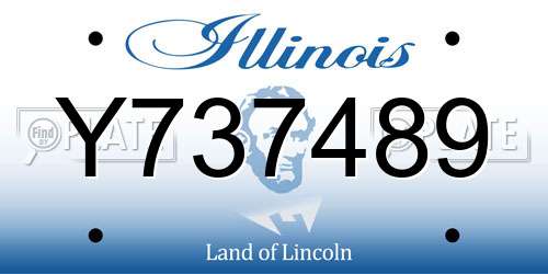 Y737489 Illinois License Plate