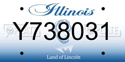 Y738031 Illinois License Plate